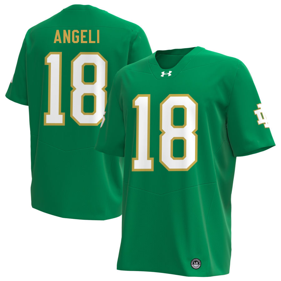 Steve Angeli Notre Dame Jerseys, UND Fighting Irish College Football Apparels Stitched-Green